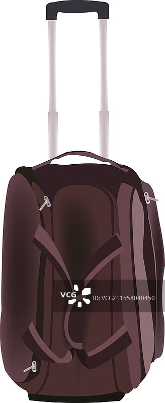 棕色旅行手提箱准备出发图片素材