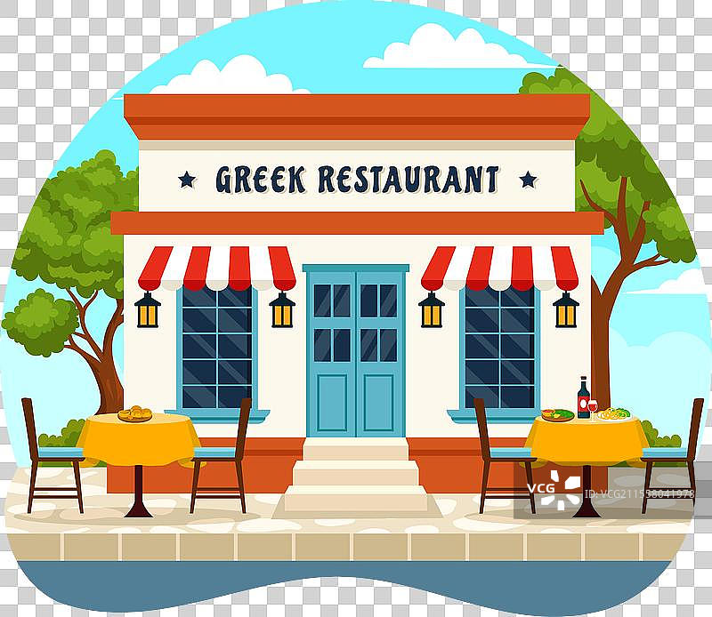 希腊美食餐厅提供美味的套餐菜单图片素材