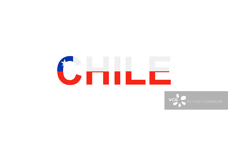 以国旗风格呈现的智利字母图片素材