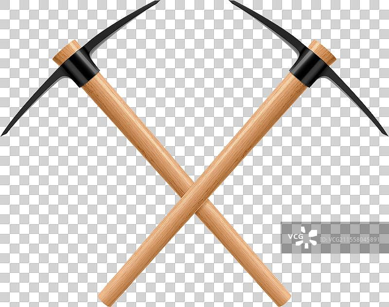 交叉的镐锤或单独的镐图片素材