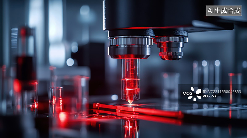 【AI数字艺术】激光切割机在工业生产中的应用图片素材