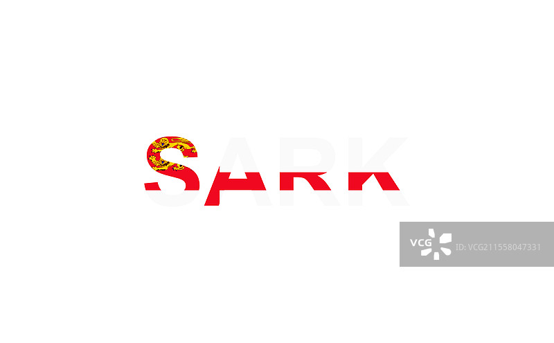 以国家旗帜风格呈现的字母SARK图片素材