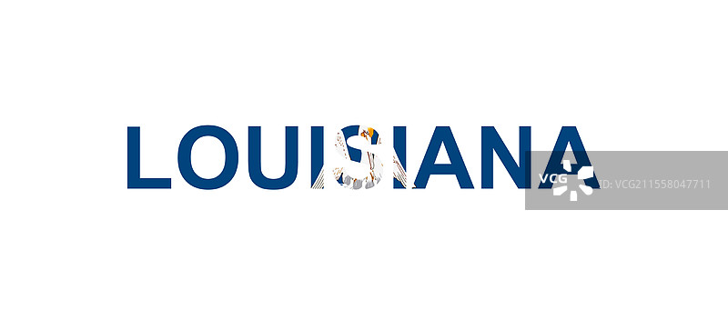 乡村风格的路易斯安那字母图片素材