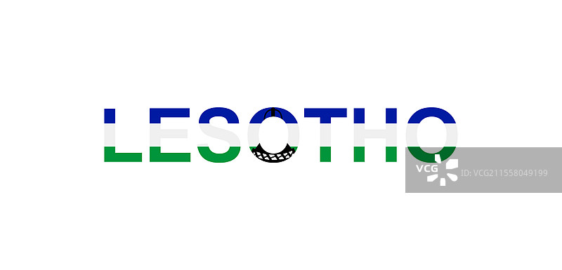 以国旗风格呈现的莱索托字母图片素材