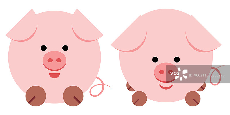 可爱的卡通小猪 粉色小猪图片素材