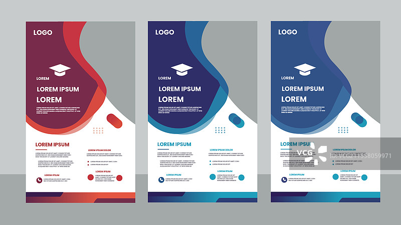 教育宣传单模板套件图片素材