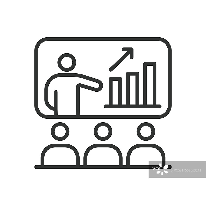 线性设计中的演示图标图片素材