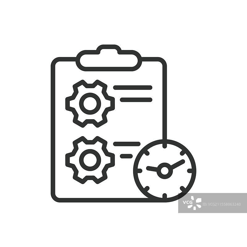 项目任务计划中的线性设计图标图片素材