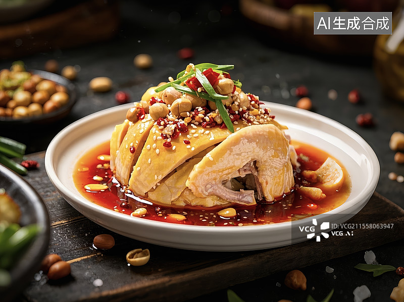 【AI数字艺术】川菜口水鸡图片素材