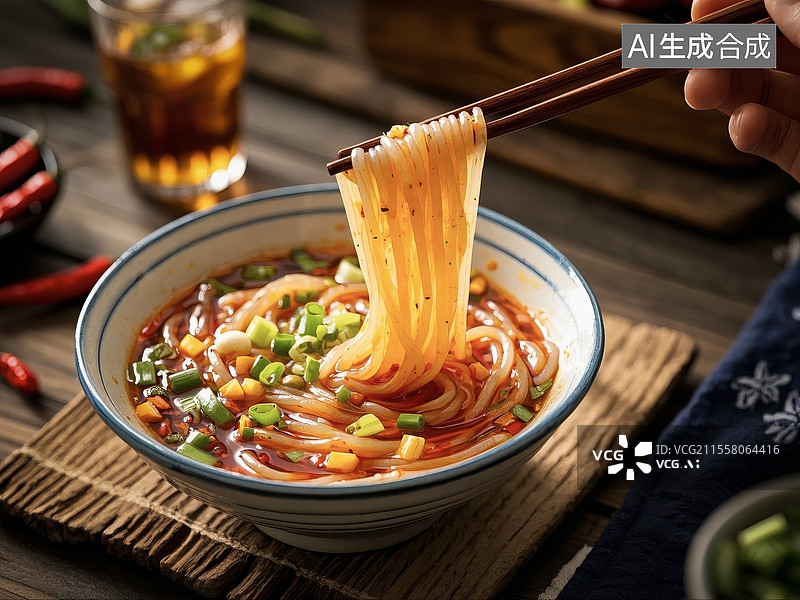 【AI数字艺术】川菜酸辣粉图片素材