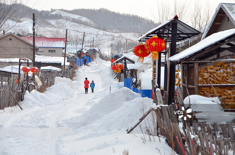 东北乡村图片素材