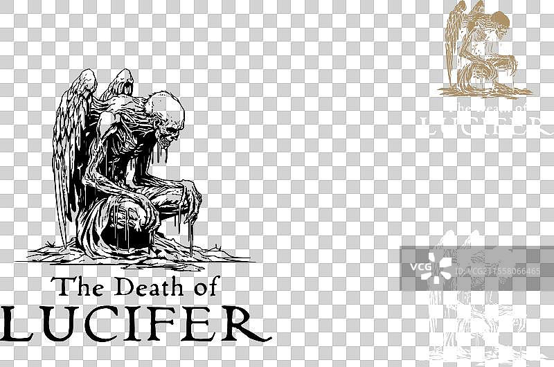 路西法尸体死亡天使有翼僵尸标志图片素材