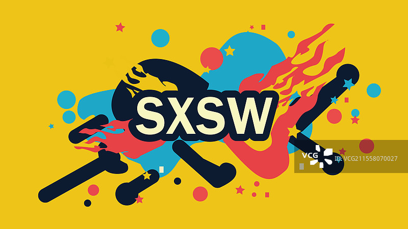 SXSW节日标志和设计图片素材