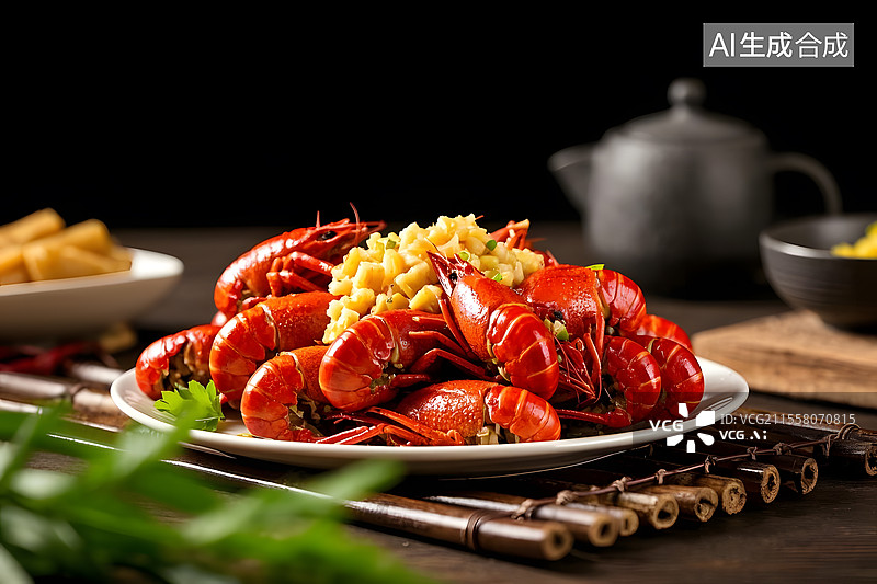 【AI数字艺术】麻辣小龙虾的诱惑图片素材