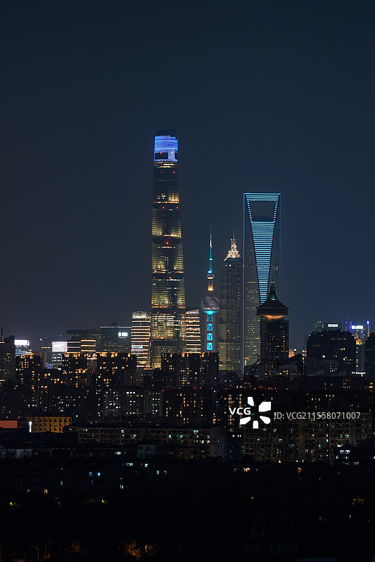 浦东北蔡视角下的陆家嘴四件套图片素材