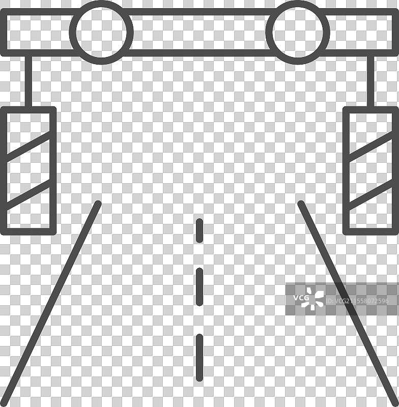 高速公路大门线条轮廓图标图片素材