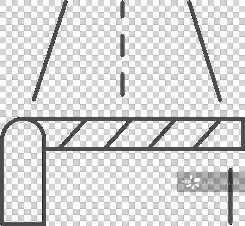 自动路障线条图标图片素材
