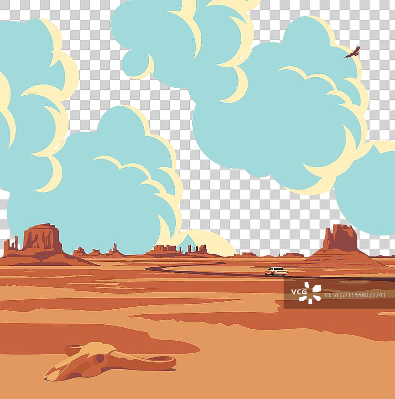 山脉和蜿蜒道路的风景图片素材