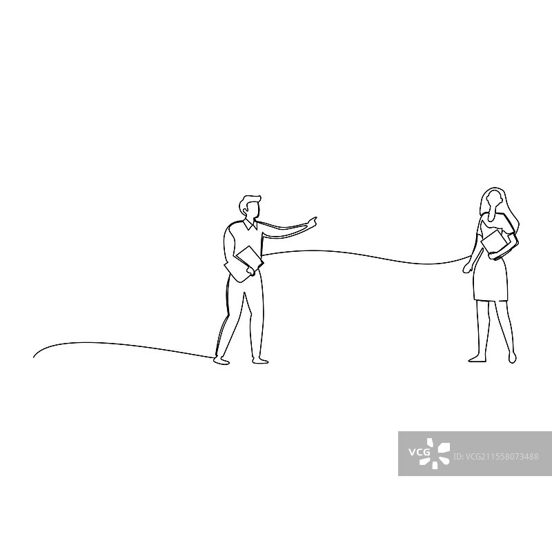 商人手持文件请求帮助图片素材