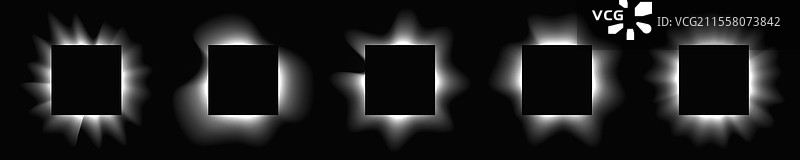 一组方形照明灯框图片素材