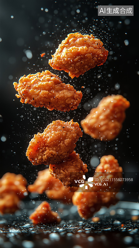 【AI数字艺术】烤鸡翅美食图片素材