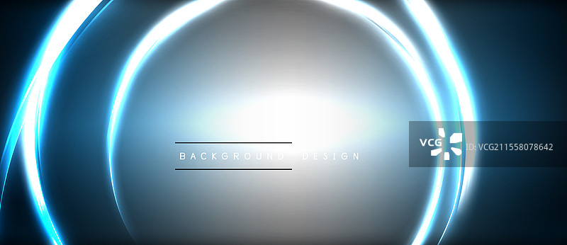 深蓝色背景上的电蓝色圆形标志图片素材