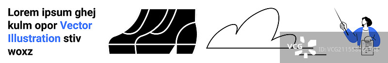 抽象鞋子轮廓图案图片素材