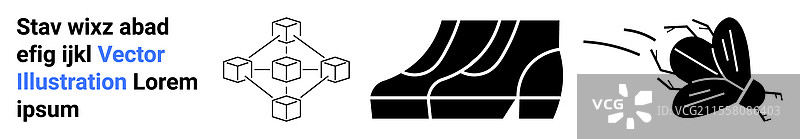 区块链网络结构启动踩踏运动图片素材