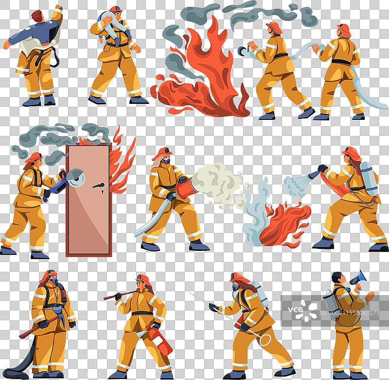 卡通消防员角色图片素材
