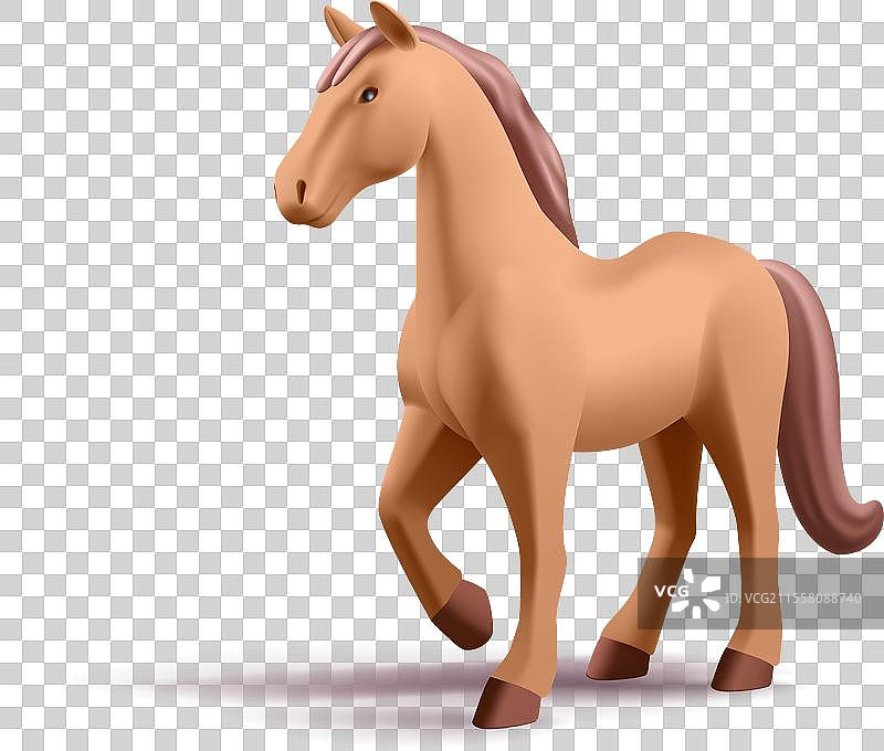 现代3D逼真的马的图像图片素材