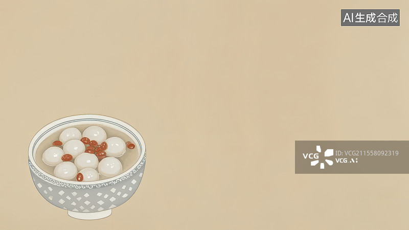 【AI数字艺术】藕粉圆子 国风水墨画模版背景居左下图片素材