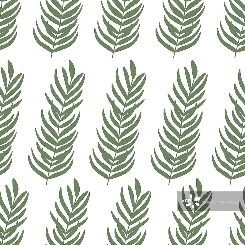 无缝手绘叶子图案图片素材