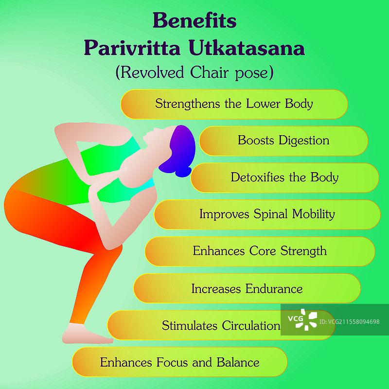 反转椅式瑜伽姿势的好处图片素材