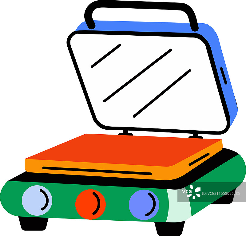 平面风格的电煎锅图标图片素材