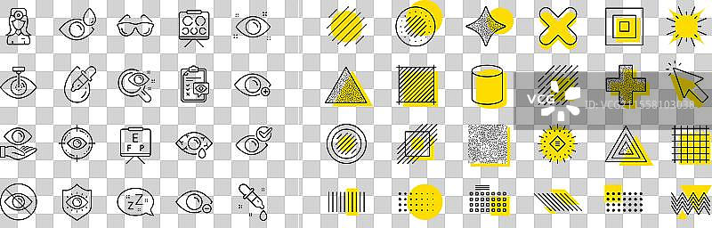 验光师眼科医生线条图标医疗激光图片素材