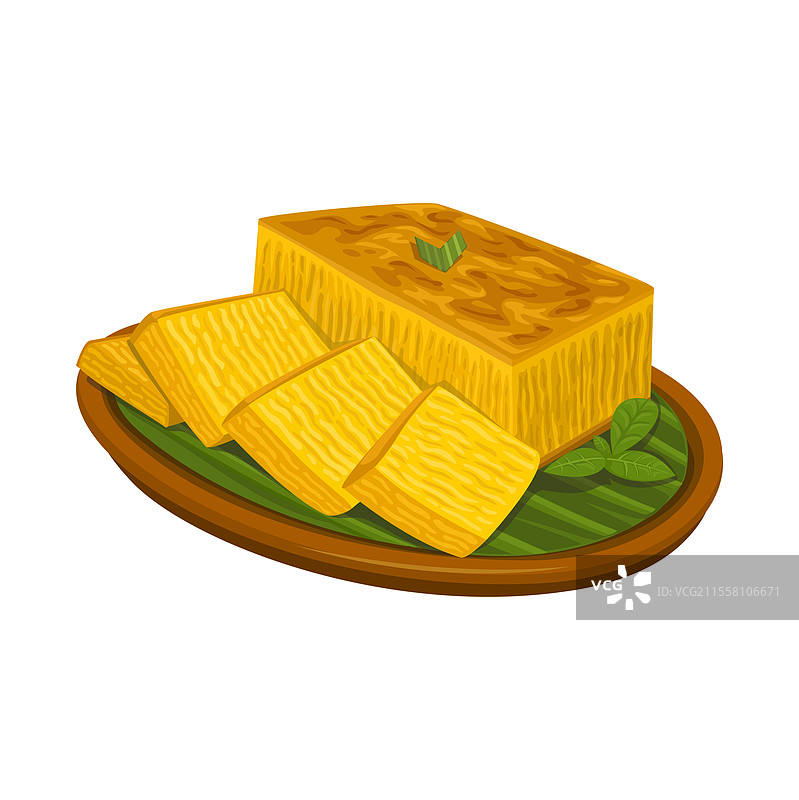 印尼美丹的传统蛋糕bika ambon图片素材