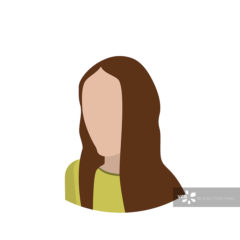 3D等距平面女性发型集合图片素材