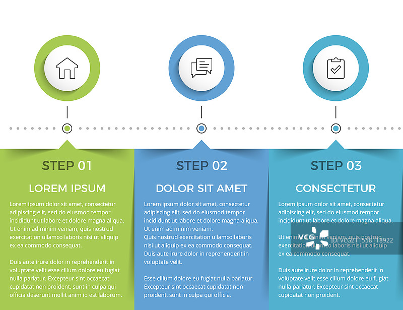 信息图模板 - 3个元素图片素材
