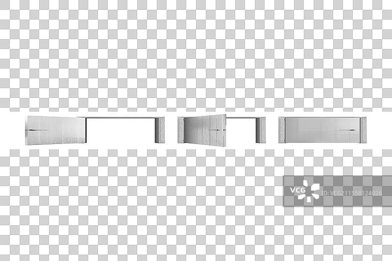 不同阶段的白色木门组合图片素材