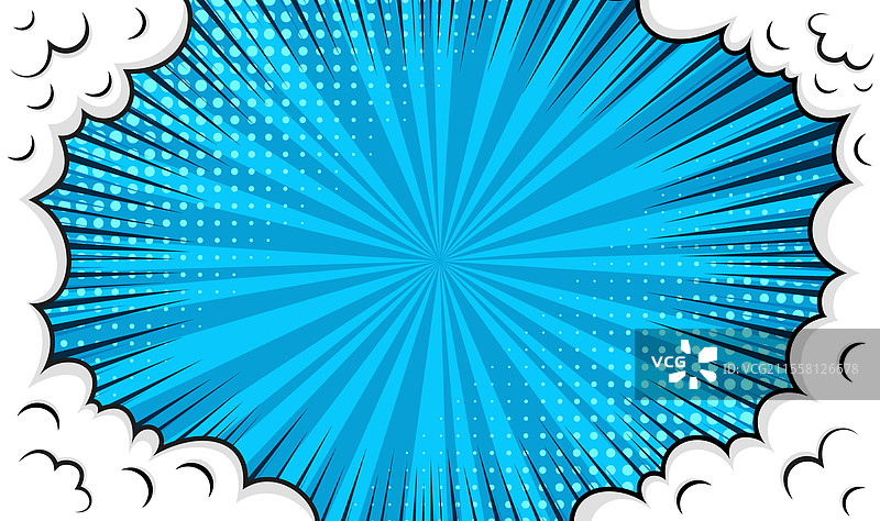 波普艺术风格的云彩漫画背景图片素材