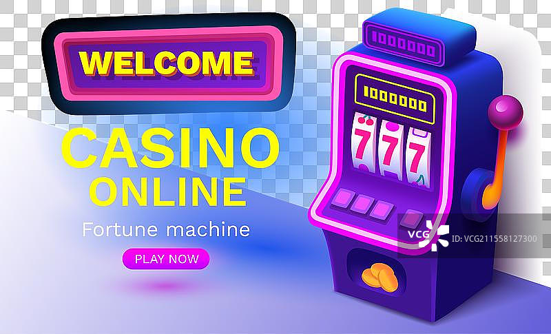 赌场777横幅老虎机赢家大奖图片素材