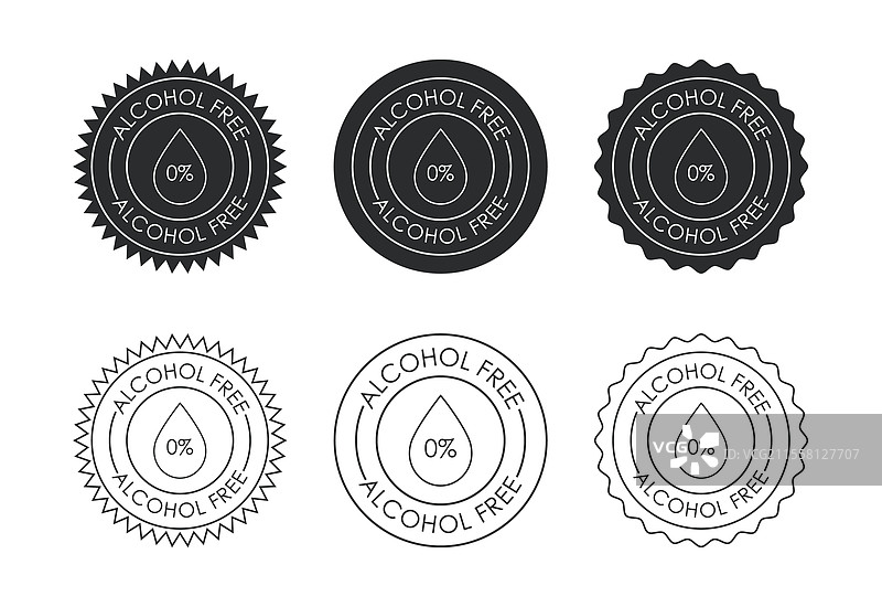 无酒精图标设计，禁止饮酒标志符号图片素材