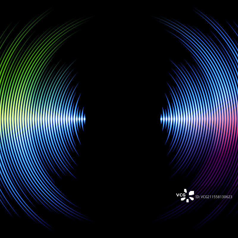 音乐封面与波形作为黑胶唱片的凹槽图片素材