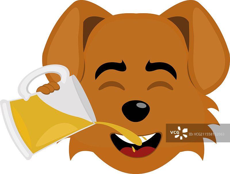 狗在喝啤酒图片素材