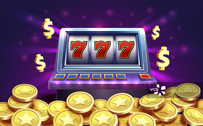 赌场老虎机获胜者的财富大奖图片素材