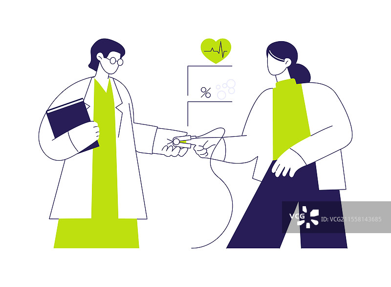 脉搏血氧仪监测抽象概念图片素材