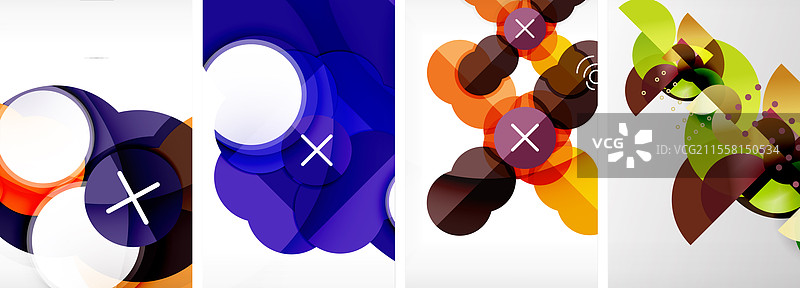 四幅带有十字架的拼贴画图片素材