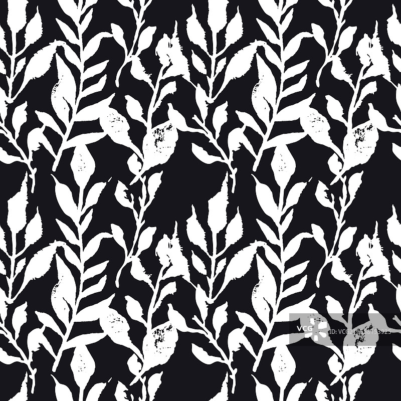 手绘单色无缝图案图片素材