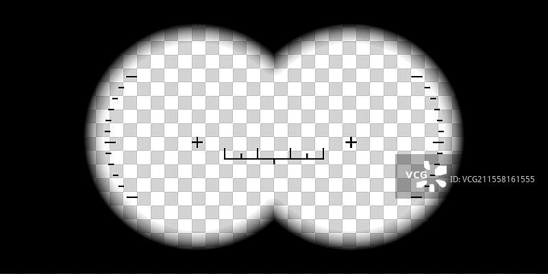 双筒望远镜视野框架图片素材