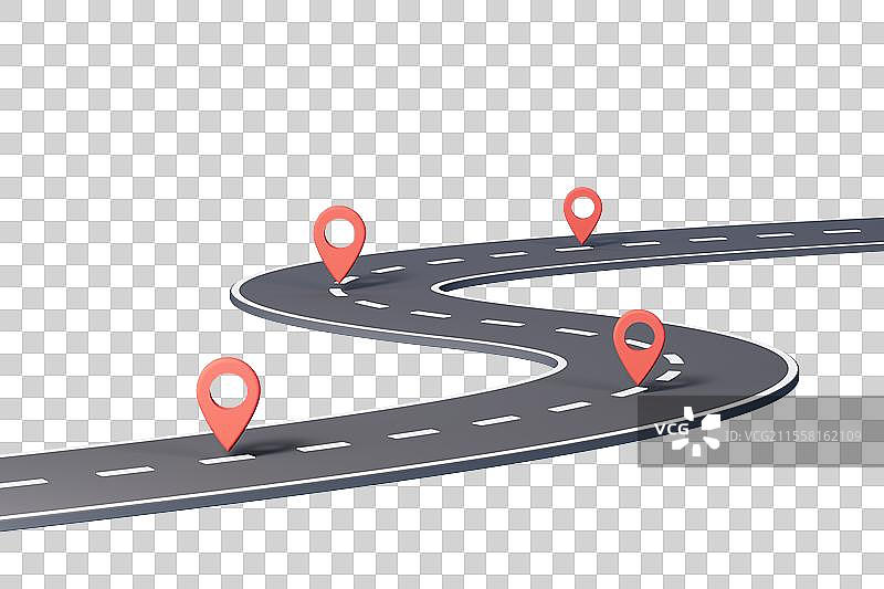 三维渲染物流运输道路免抠元素图片素材